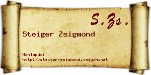 Steiger Zsigmond névjegykártya