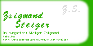 zsigmond steiger business card